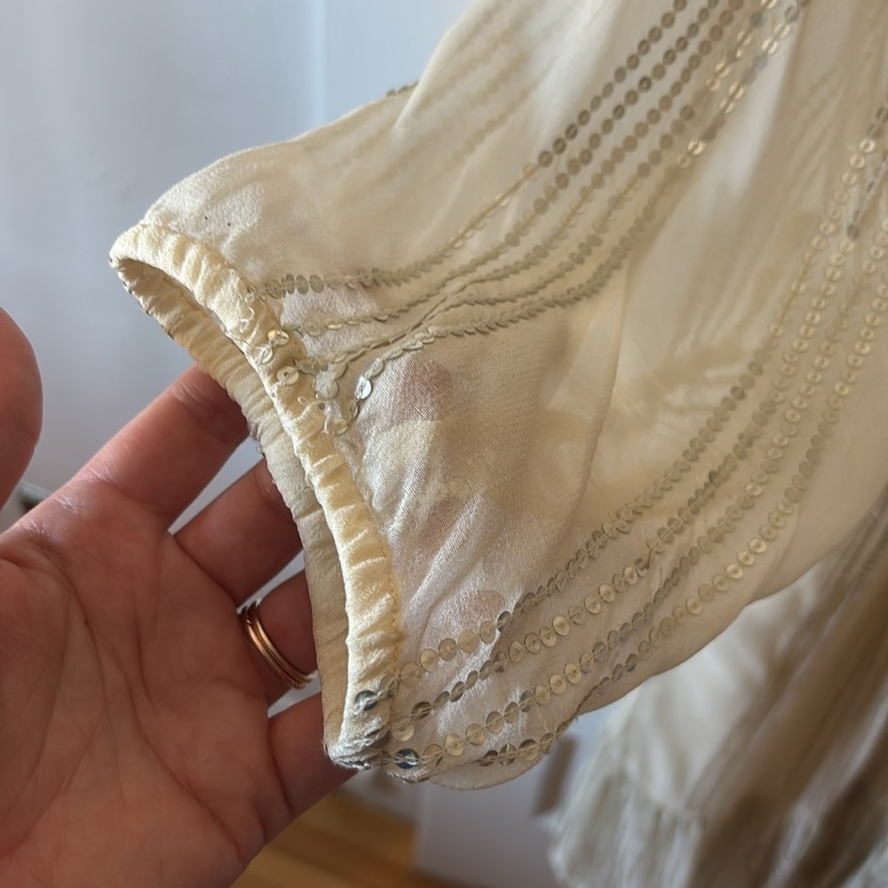 Carolina K-Sequin Embellished Cream Dress from Anthropologie XL - Picture 6 of 9
